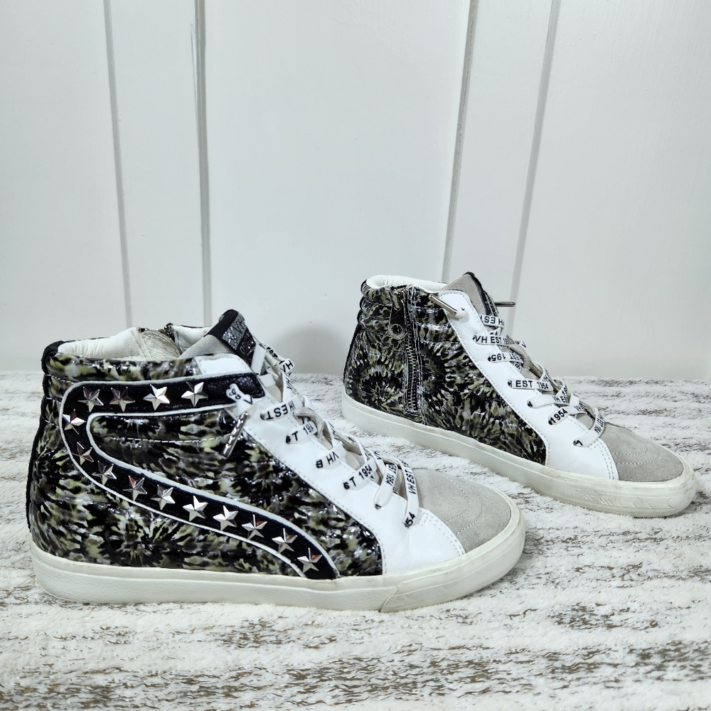Vintage Havana "Juniper" High Top Star Stud Snake Print Sneaker | Women's Size 9 - Picture 7 of 12